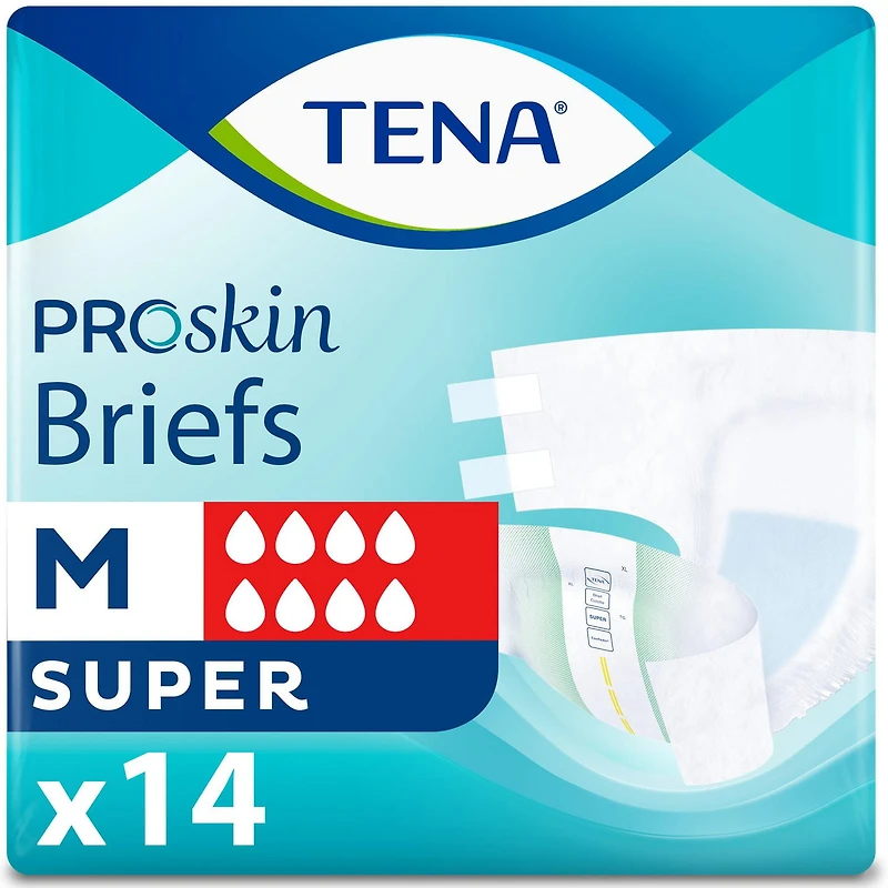 TENA Culottes Adjustables contre l’incontinence - Absorption Super - Moyen - 14 compter 14 unités, M