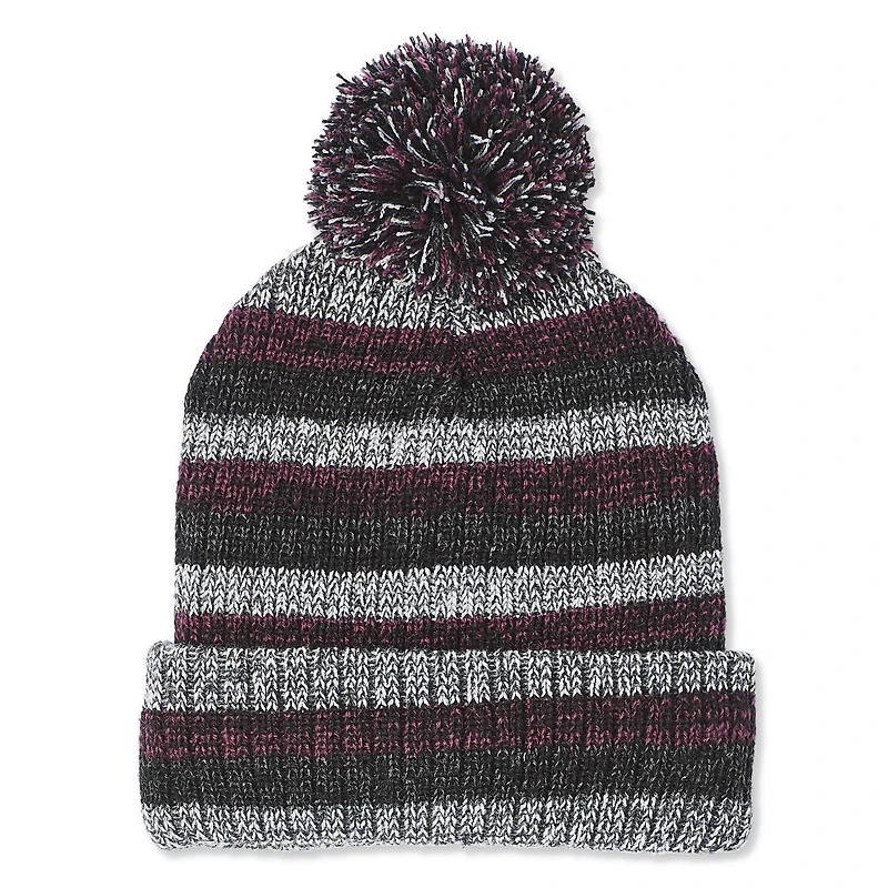 Tuque rayée avec revers Canadiana pour garçons