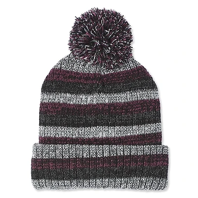 Tuque rayée avec revers Canadiana pour garçons