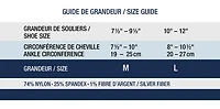 Bas compression Premium Paramedic 15-20 mmHg femme noir (1 paire) - Large Bas de compression Paramedic pour femmes - Style élégant Premium de coton, jusqu'au genou, 15-20 mmHg