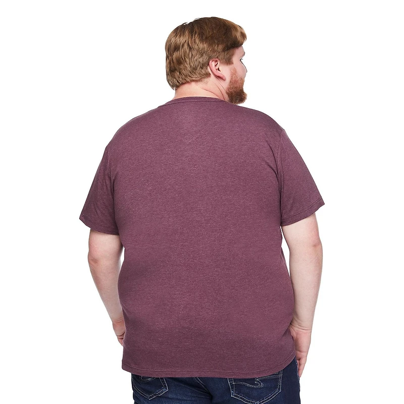 T-shirt extensible à encolure en V George Plus pour hommes
