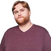 T-shirt extensible à encolure en V George Plus pour hommes