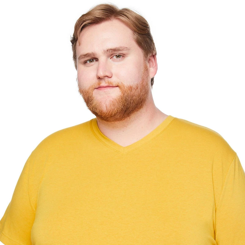 T-shirt extensible avec encolure en V George pour hommes