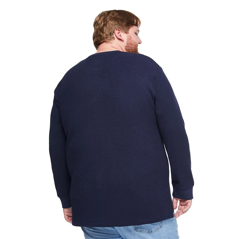 Chandail à encolure ras du cou en tricot gaufré George Plus pour hommes