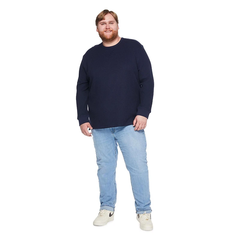 Chandail à encolure ras du cou en tricot gaufré George Plus pour hommes