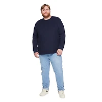 Chandail à encolure ras du cou en tricot gaufré George Plus pour hommes