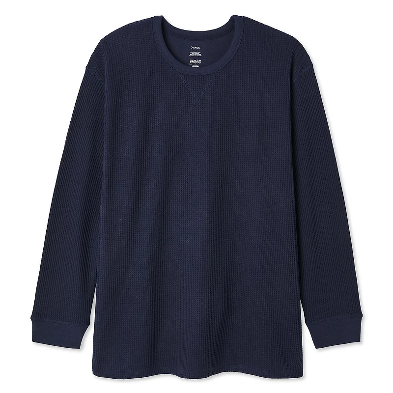 Chandail à encolure ras du cou en tricot gaufré George Plus pour hommes