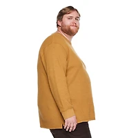 George Big Men's Waffle Crew Neckline Popover