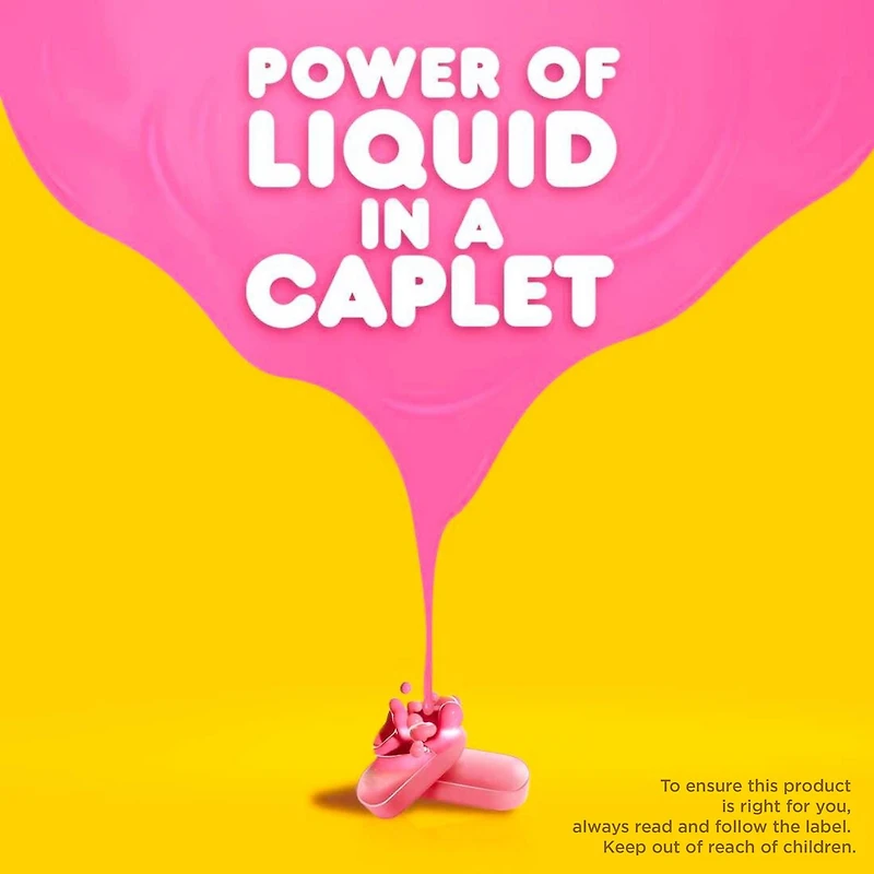 Pepto Bismol Caplets for Nausea, Heartburn, Indigestion, Upset Stomach, and Diarrhea, 24 ct