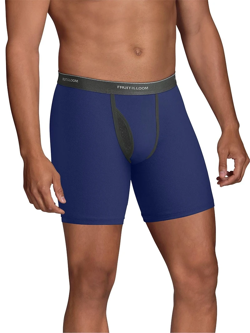 Fruit of the Loom Men's Ringer Boxer Briefs, 4-Pack