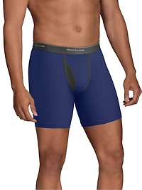 Fruit of the Loom Men's Ringer Boxer Briefs, 4-Pack, Sizes Small to XL