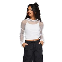 My Sister's Closet Girls' 2PC Mesh Hoodie with Cami