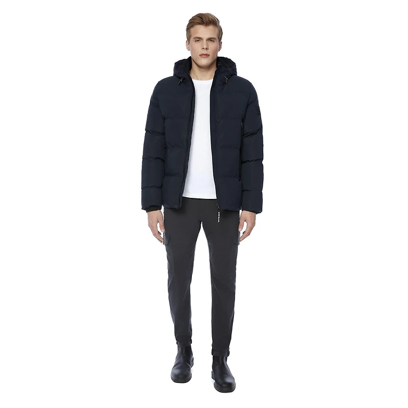 Dark Black Men's Insulated Puffer Jacket