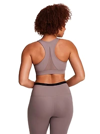 Reebok Women's Stronger Sports Bra with Mesh Panel and Removable Cups