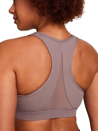 Reebok Women's Stronger Sports Bra with Mesh Panel and Removable Cups
