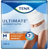 TENA Incontinence Underwear for Women, Postpartum and Bladder Control, Ultimate Absorbency, Medium, 14 Count, TENA UW ULTIMATE M 14