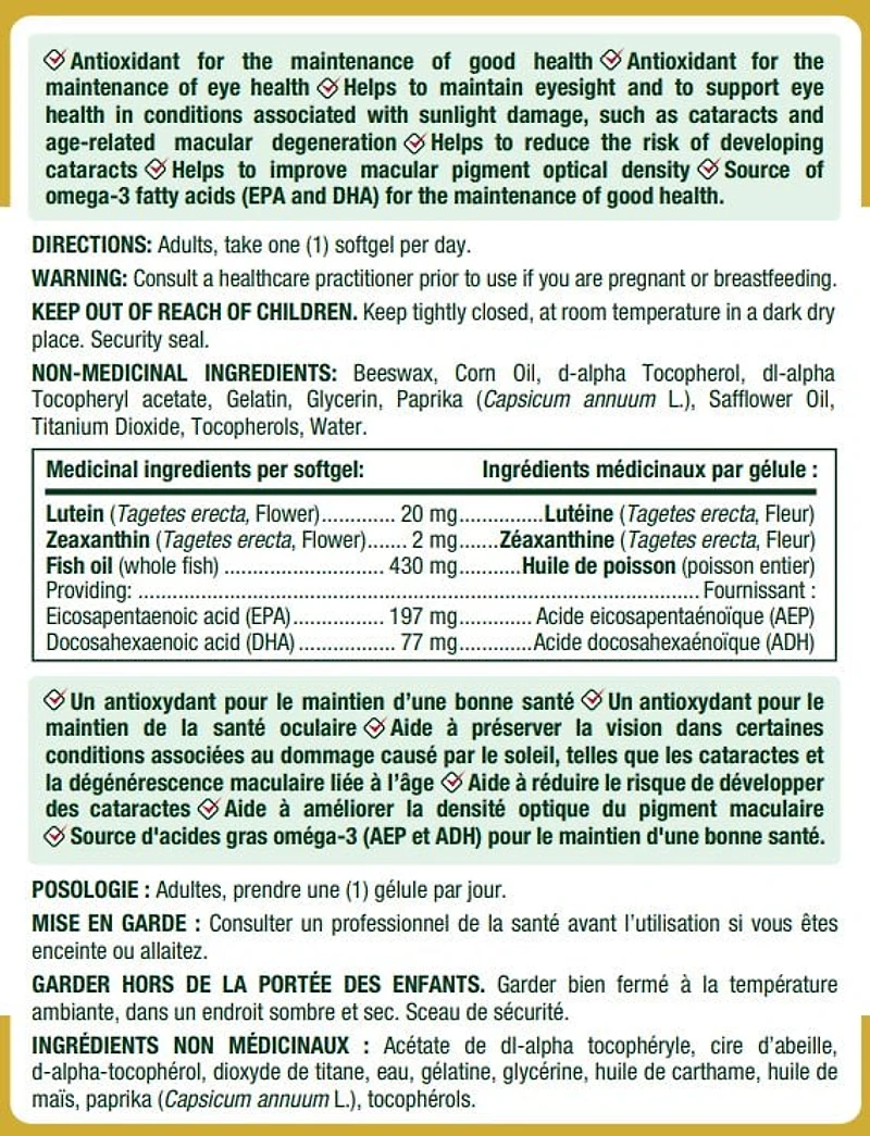 Nature's Bounty Lutein with Omega-3