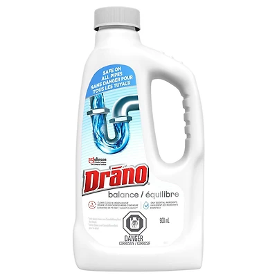 Drano Balance Drain Cleaner and Clog Remover, 900ml