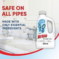 Drano Balance Drain Cleaner and Clog Remover, 900ml