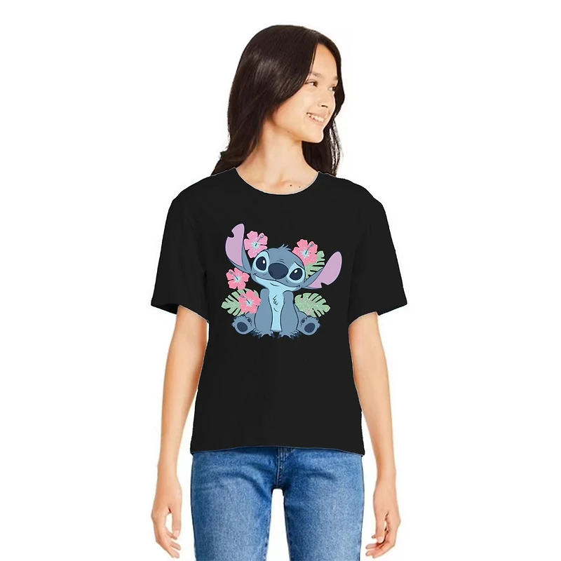 T-shirt à manches courtes Stitch Disney pour filles