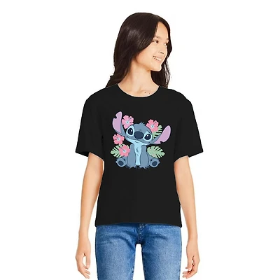 T-shirt à manches courtes Stitch Disney pour filles