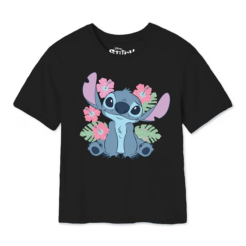 T-shirt à manches courtes Stitch Disney pour filles