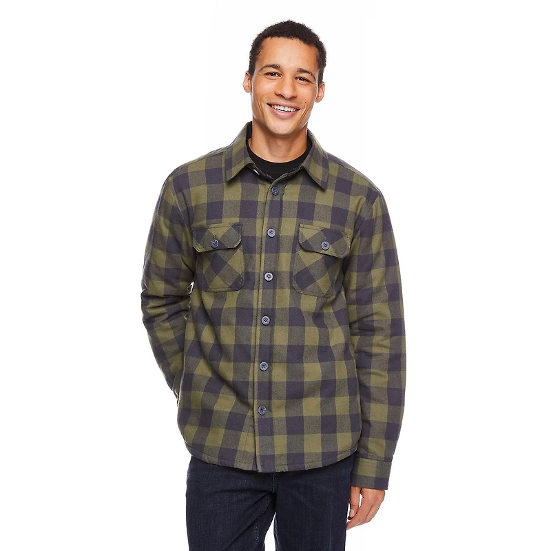 George Men's Flannel Shirt Jacket