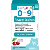 Enfants 0-9 Fièvre et Douleurs Médicament homéopathique