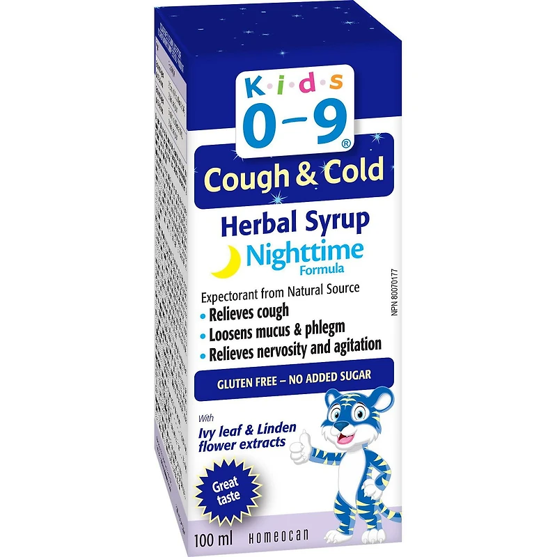 Kids 0-9 Cough & Cold Herbal Syrup Nighttime Formula