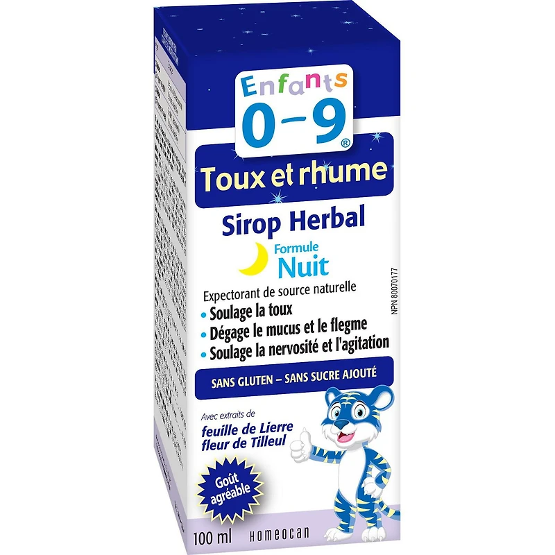 Kids 0-9 Cough & Cold Herbal Syrup Nighttime Formula