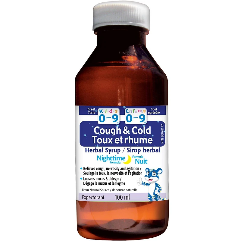 Kids 0-9 Cough & Cold Herbal Syrup Nighttime Formula