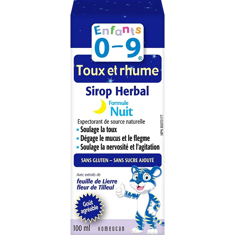 Kids 0-9 Cough & Cold Herbal Syrup Nighttime Formula