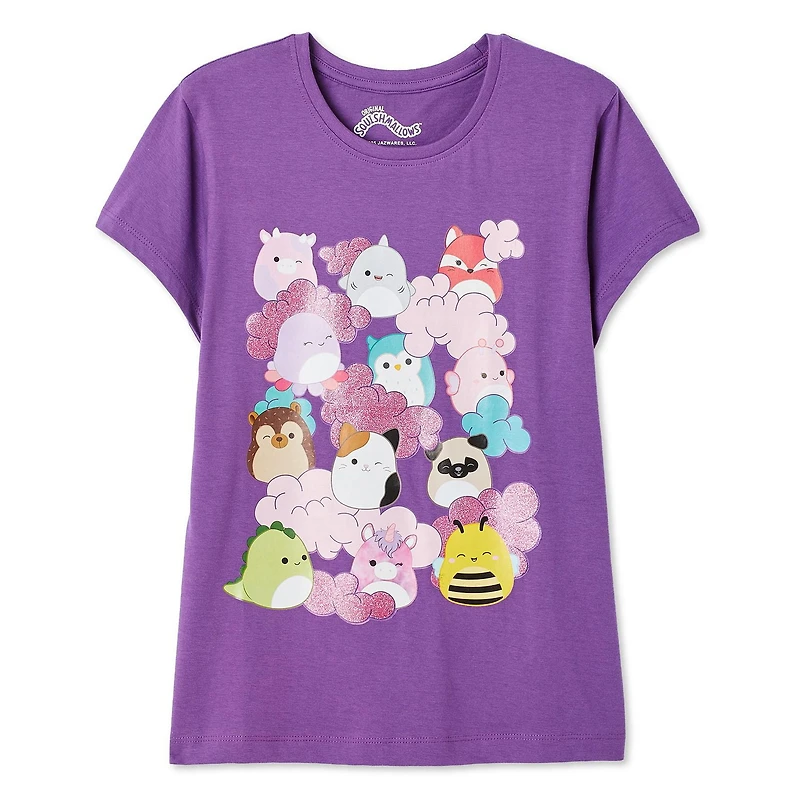 T-shirt à manches courtes Squishmallows pour filles