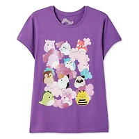 T-shirt à manches courtes Squishmallows pour filles