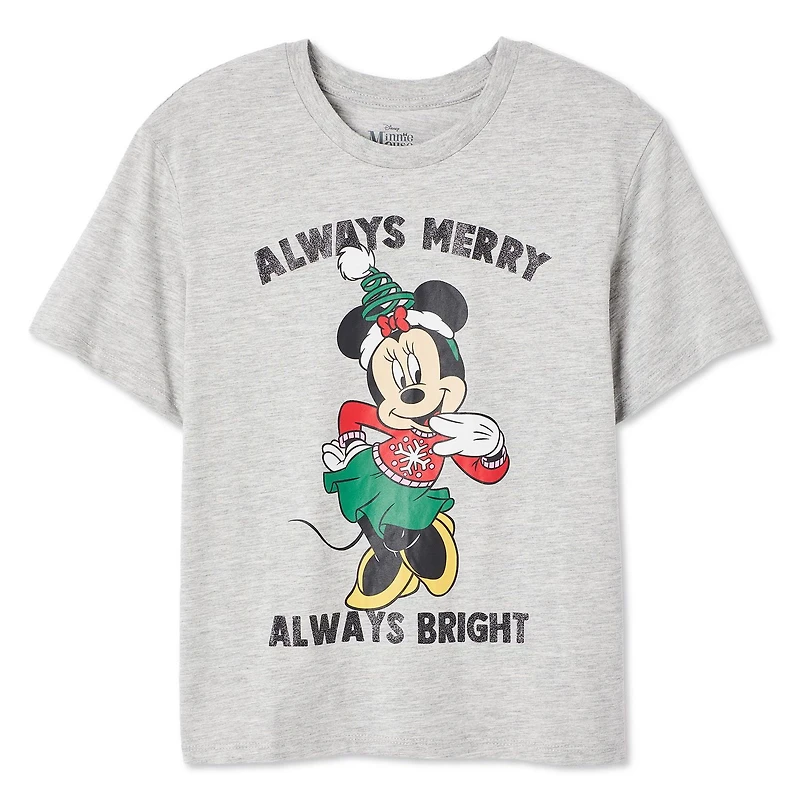 T-shirt à manches courtes Minnie Mouse Disney pour filles