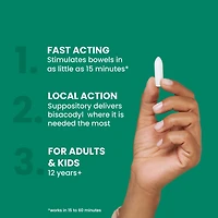 Dulcolax 10 MG Suppositories - Bisacodyl Active Ingredient - Effective Relief of Occasional Constipation - Relief Within 15-60 Minutes - Suitable for Children 12 Years & Older, Adults and Breastf