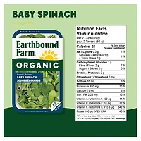 Biologique Jeunes Epinards 284g