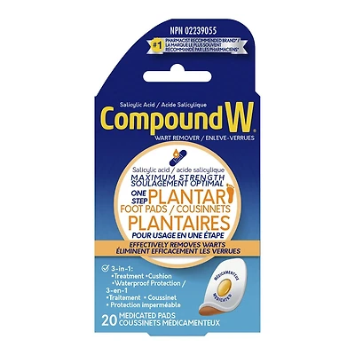 Compound W Maximum Strength One Step Plantar Foot Pads