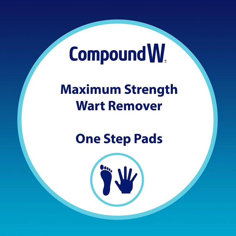 Tampons anti-verrues Compound W, One Step Pads - Acide salicylique