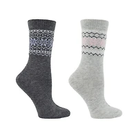 Women's HUGS 2-Pack Casual Crew Sock