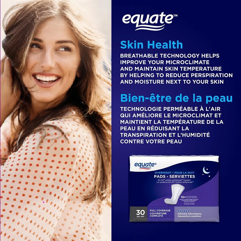 Serviettes de nuit à couverture complète d'Equate
