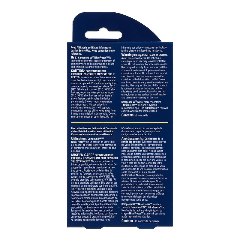 Composé W NitroFreeze Sûr et facile à utiliser
