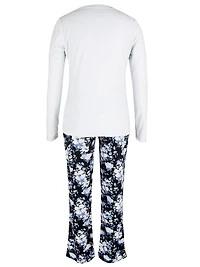 Ensemble pyjama deux pièces en tricot pour femme