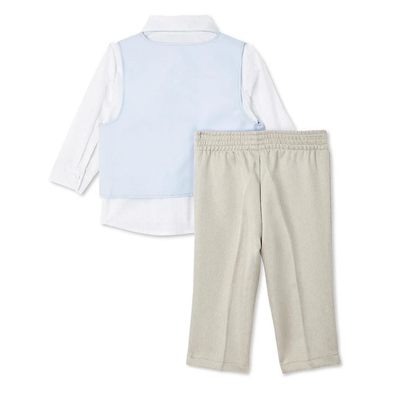 Ensemble 4 pièces avec chemise, gilet, pantalon et nœud papillon George pour bébés garçons