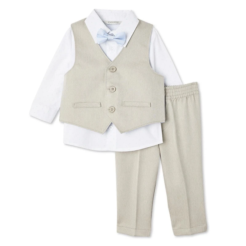 George Baby Boys' Shirt, Vest, Pant and Bowtie 4-Piece Set
