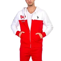 SWEAT À CAPUCHE POLAIRE FÊTE DU CANADA POUR HOMMES USPA