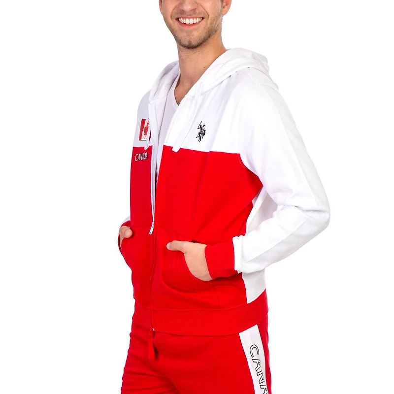SWEAT À CAPUCHE POLAIRE FÊTE DU CANADA POUR HOMMES USPA