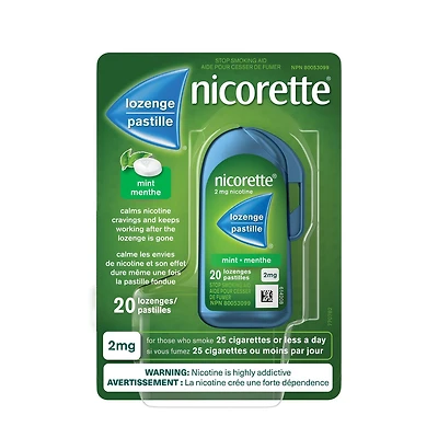 Nicorette pastilles, Menthe, 2 mg 20 u