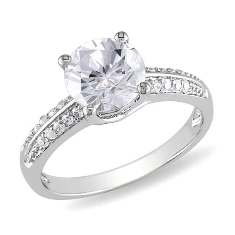 Bague de fiançailles Miabella en zircons cubiques 3.80 carat et argent sterling