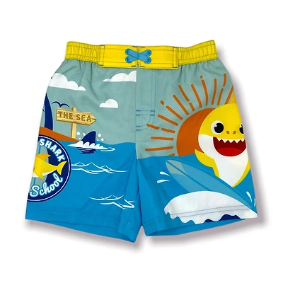 Baby Shark Short de bain imprimé avec élastique à la taille pour garçons